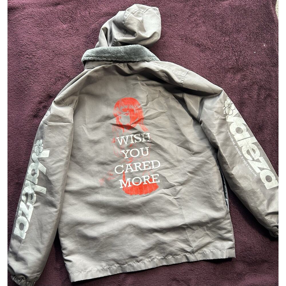 Valeza Anime Streetwear Jacket Size M | Graphic Zip Up Harajuku Style